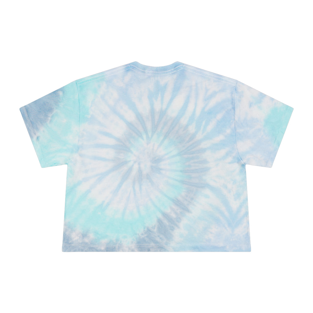Tie-Dye Crop Tee — "Unlearn the Rush" Relaxed Women's Mindfulness Top