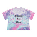 Tie-Dye Crop Tee — "Unlearn the Rush" Relaxed Women's Mindfulness Top