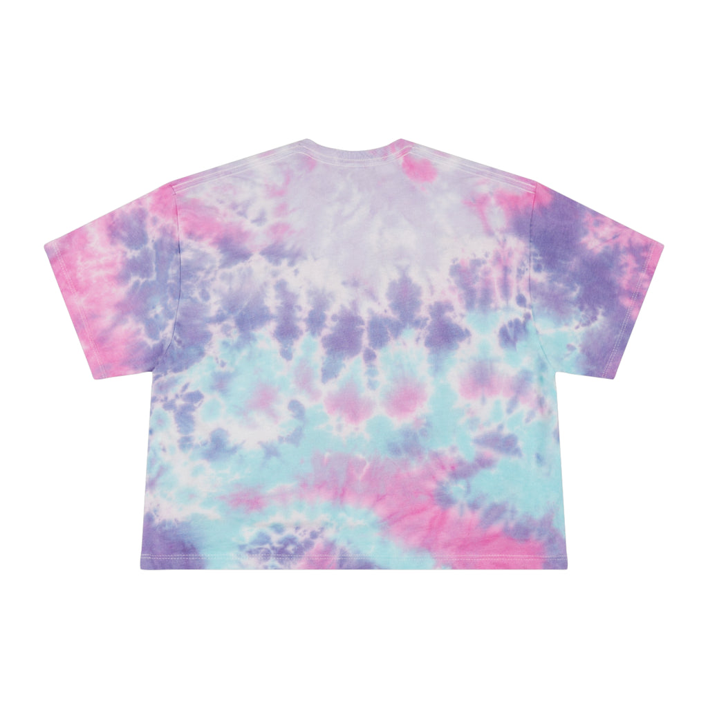 Tie-Dye Crop Tee — "Unlearn the Rush" Relaxed Women's Mindfulness Top