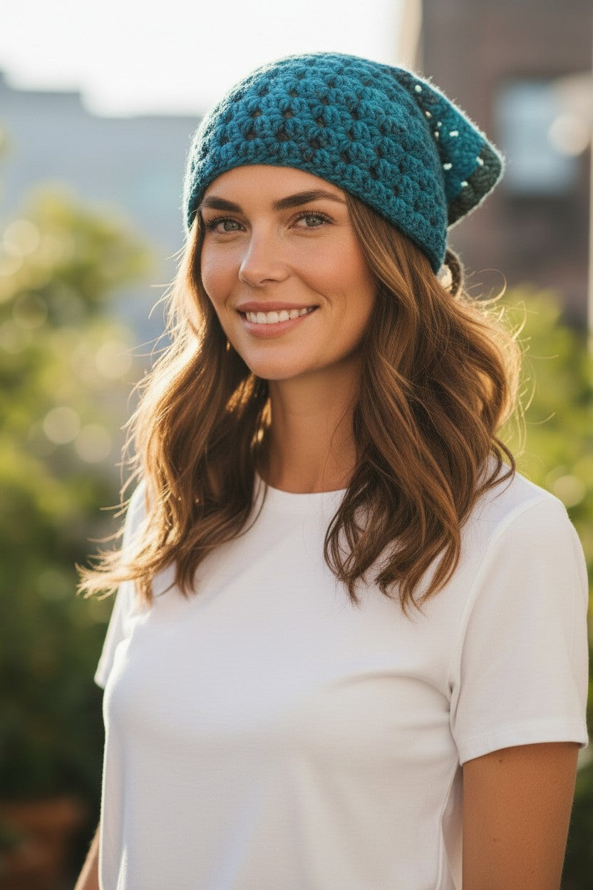 Handmade Crochet Bandana – Custom Color & Size