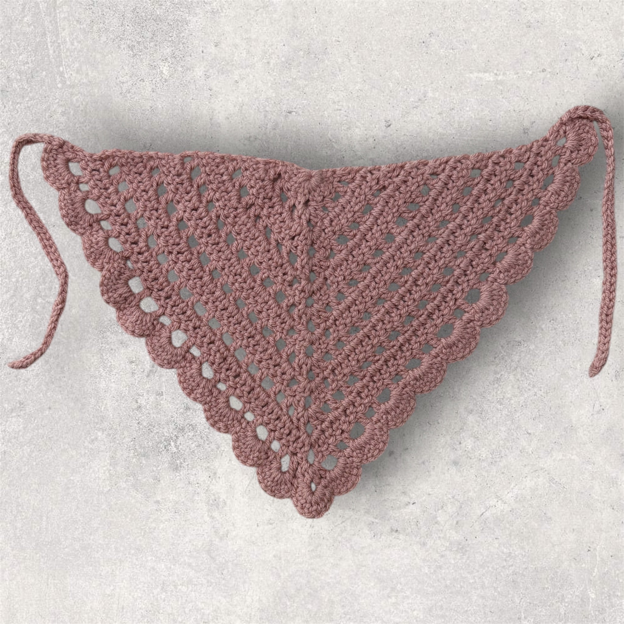 Handmade Crochet Bandana – Custom Color & Size