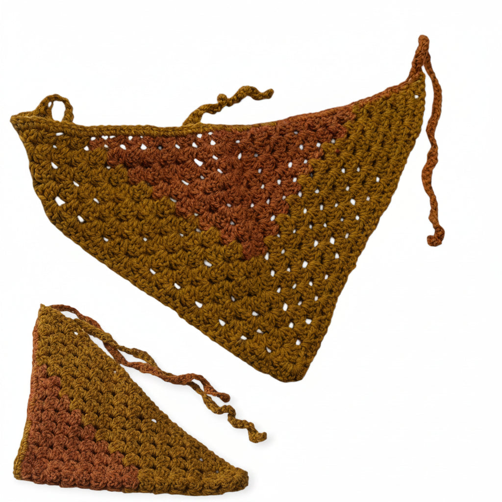 Handmade Crochet Bandana – Custom Color & Size