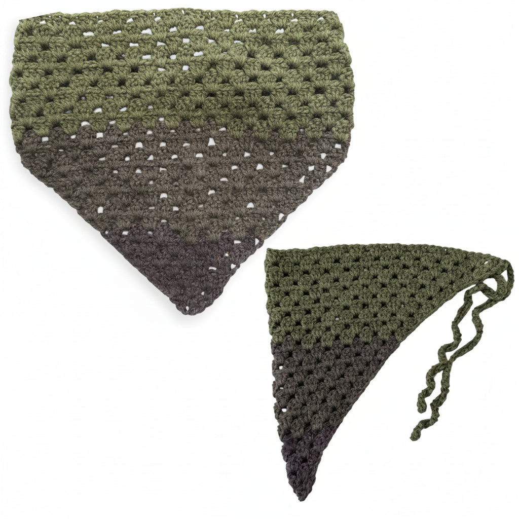 Handmade Crochet Bandana – Custom Color & Size