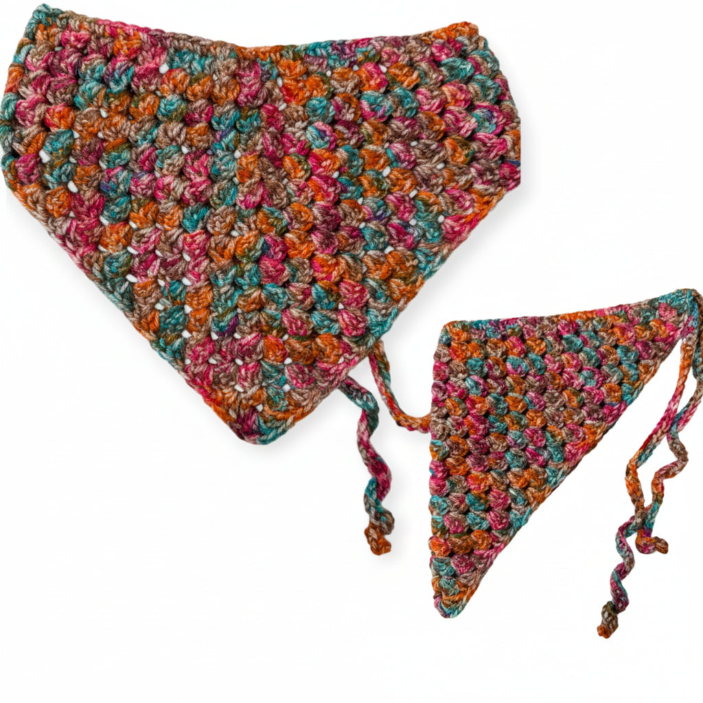 Handmade Crochet Bandana – Custom Color & Size