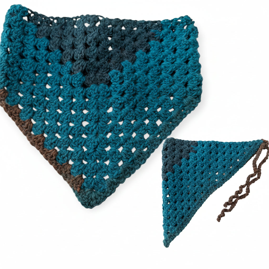 Handmade Crochet Bandana – Custom Color & Size