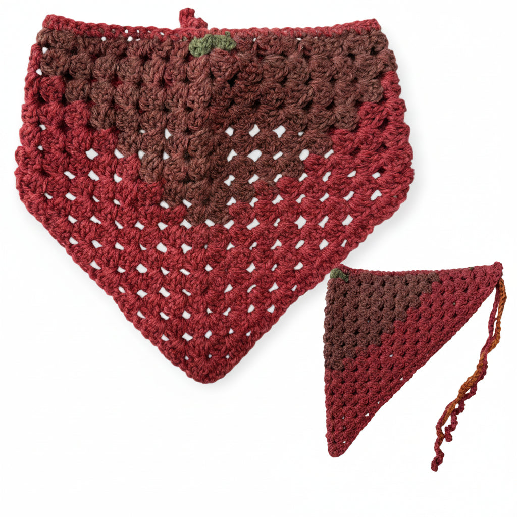 Handmade Crochet Bandana – Custom Color & Size